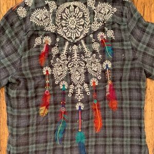 Johnny Was pearl snap dress or duster